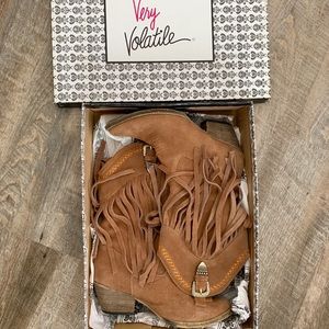 Very Volatile Fringe Western Boots